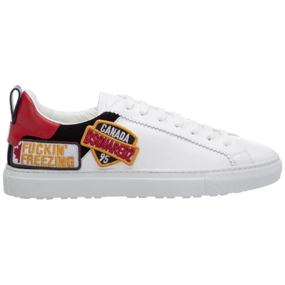 Dsquared2 New Tennis Trainers In Leather In White