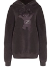We11 Done Teddy-print Hoodie In Purple