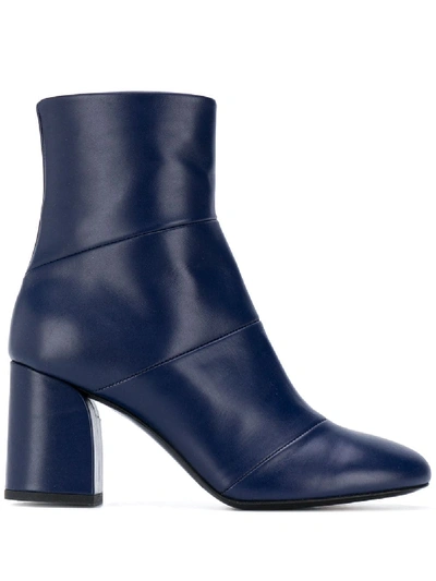 Christian Wijnants Abbas Leather Ankle Boots In Blue