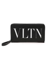 Valentino Vltn Zip Around Wallet In Black In Black