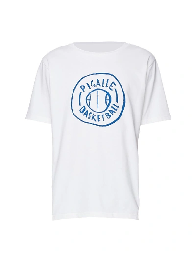 Pigalle White Cotton Basketball Printed T-shirt