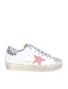 GOLDEN GOOSE HI STAR SNEAKERS IN WHITE LEATHER,A3683830-746D-7E89-E23D-497D1272BBB8