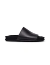 ANN DEMEULEMEESTER BLACK LEATHER SLIPPERS,C44C9166-D938-F0E5-3CDD-6A84F012895B