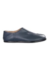 Maison Margiela Tabi Leather Slip On Sneakers In Blue