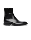 Balenciaga Men's Chrystal Textured Leather Booties In Black