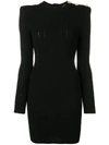 BALMAIN SHOULDER BUTTON DRESS,507DF036-363D-4785-6D26-3BEDA896B43F