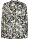 Isabel Marant Étoile Beige/black Cotton Shirt In Multicolor
