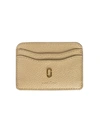 MARC JACOBS SOFTSHOT GOLD LEATHER CARD HOLDER,5477C41A-2E37-0DE7-407D-622FBF5DCD4D