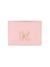 KENZO PINK LEATHER CARD HOLDER,81D05F83-02CD-B107-2BD5-BCE9B10F30A7