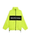 BALENCIAGA NEON GREEN WOOL LOGO JACKET,18D5BFFB-F892-70C9-0DC4-3528FD6986F7