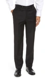 BERLE FLAT FRONT MODERN FIT GABARDINE STRETCH WOOL TROUSERS,7810-09 TRIB