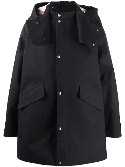 Jil Sander Oversized-fit Hooded Parka In Black