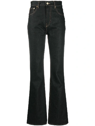 Jacquemus High-waisted Straight Leg Jeans In Blue