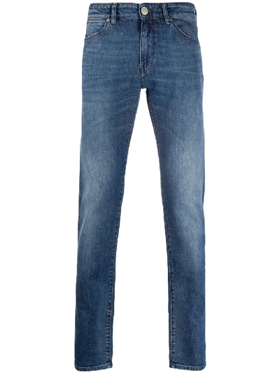 Pt05 Faded Skinny Jeans In Blue