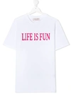Alberta Ferretti Slogan Print T-shirt In White