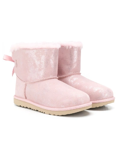 Ugg Kids' Bow Detail Boots In Pink