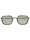 Thom Browne Rectangular-frame Sunglasses In Black
