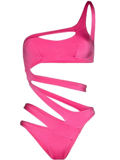 Agent Provocateur Pink Lexxi Asymmetric Swimsuit