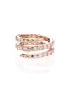 ANITA KO 18KT ROSE GOLD BAGUETTE DIAMOND COIL RING