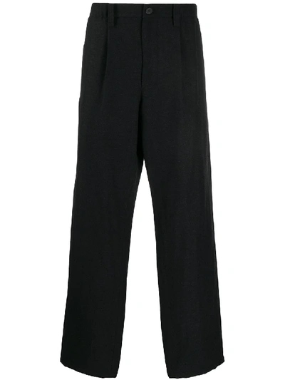 Issey Miyake Straight-leg Tailored Trousers In Black