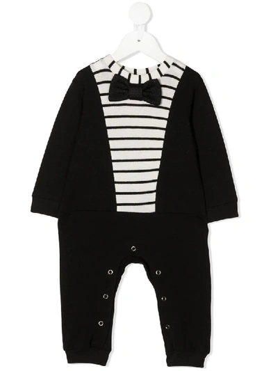 Wauw Capow By Bangbang Babies' Jazz Tuxedo Romper In Black