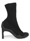 BALENCIAGA WOMEN'S HIGH TOE CURVED HEEL ANKLE BOOTS,0400013115494