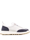 Thom Browne Tech Runner In Fine Kid Suede In White