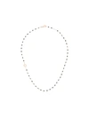 Gigi Clozeau 18k Rose Gold 42 Cm Diamond Star Beaded Necklace In Pink