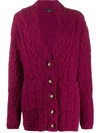 ETRO OVERSIZED CABLE-KNIT CARDIGAN