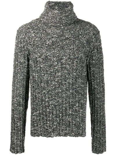 Dolce & Gabbana Wool Knit Turtleneck Jumper In Grey