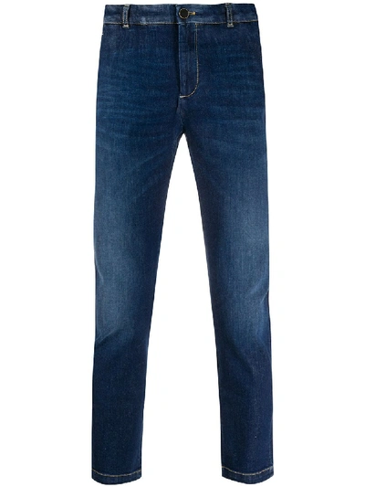 Pt05 Skinny-fit Washed Jeans In Blue
