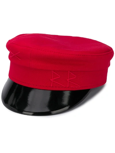 Ruslan Baginskiy Stitched Initials Military Cap In Red