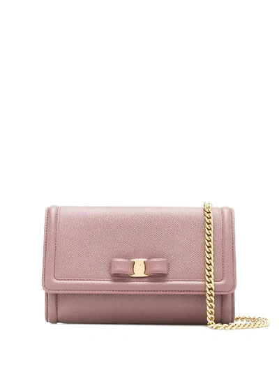 Ferragamo Vara Bow Mini Bag In Pink