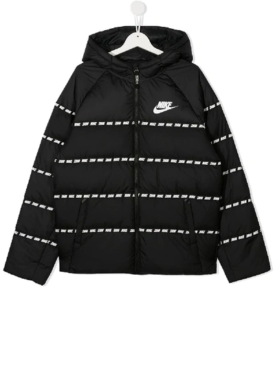 Nike Kids' Chest Logo Padded Jacket In Black