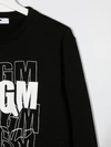Msgm Logo Print Sweatshirt In Black