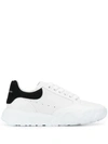 Alexander Mcqueen White And Black Runner Oversized Sneakers In White