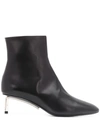 Off-white Allen 60mm Leather Ankle Boots In Black