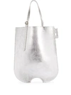 OFF-WHITE METALLIC-EFFECT SHOULDER BAG