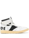 RHUDE HIGH-TOP LEATHER trainers