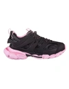 Balenciaga Track Low-top Sneakers In Black/pink