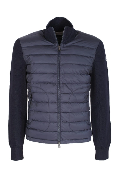 Moncler Cardigan Tricot In Blue