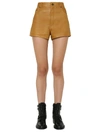 SAINT LAURENT HIGH-WAISTED LEATHER SHORTS,561313 Y5OA29602