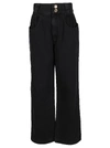 ALESSANDRA RICH BLACK COTTON JEANS,11510321