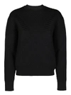 ALEXANDER MCQUEEN BLACK WOOL BLEND JUMPER,11510195