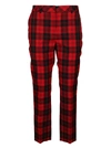 MULBERRY RED AND BLACK COTTON BLEND LUCIE TROUSERS,11509983