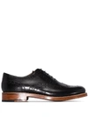 GRENSON BLACK ROSE PATENT LEATHER BROGUE SHOES