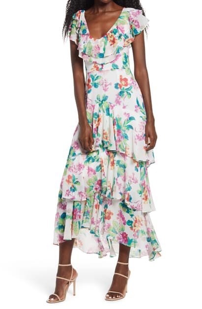chelsea tiered ruffle maxi dress