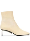 Off-white Metallic-heel 55mm Ankle Boots In Neutrals