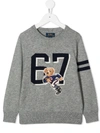 RALPH LAUREN EMBROIDERED FOOTBALL JUMPER