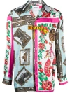 DOUBLET ROMA/MEXICO-PRINT PANELLED SHIRT,15793649